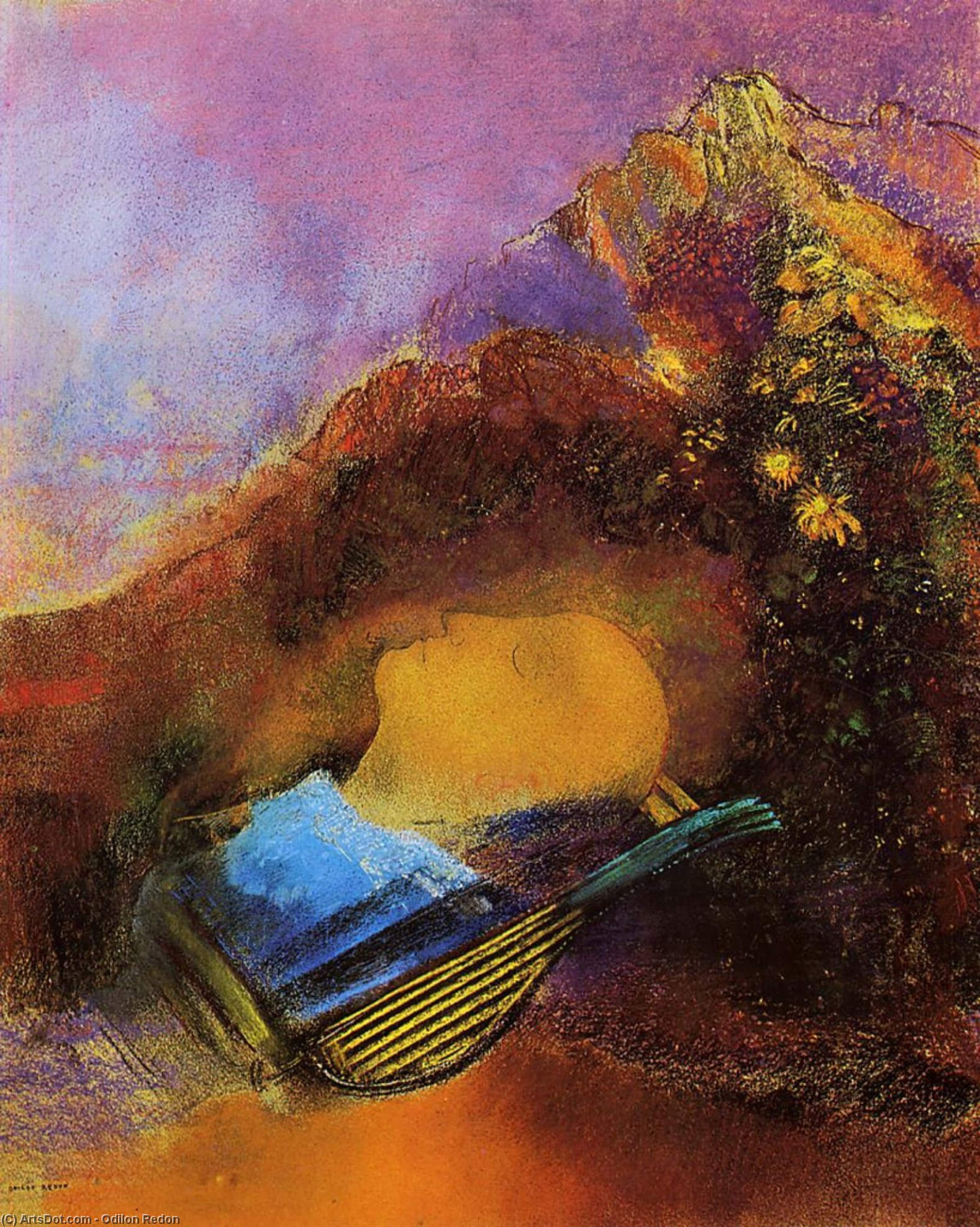 Wikioo.org - The Encyclopedia of Fine Arts - Painting, Artwork by Odilon Redon - Orpheus