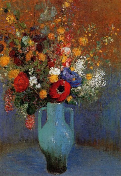 Wikioo.org - Bách khoa toàn thư về mỹ thuật - Vẽ tranh, Tác phẩm nghệ thuật Odilon Redon - Bouquet of Wild Flowers