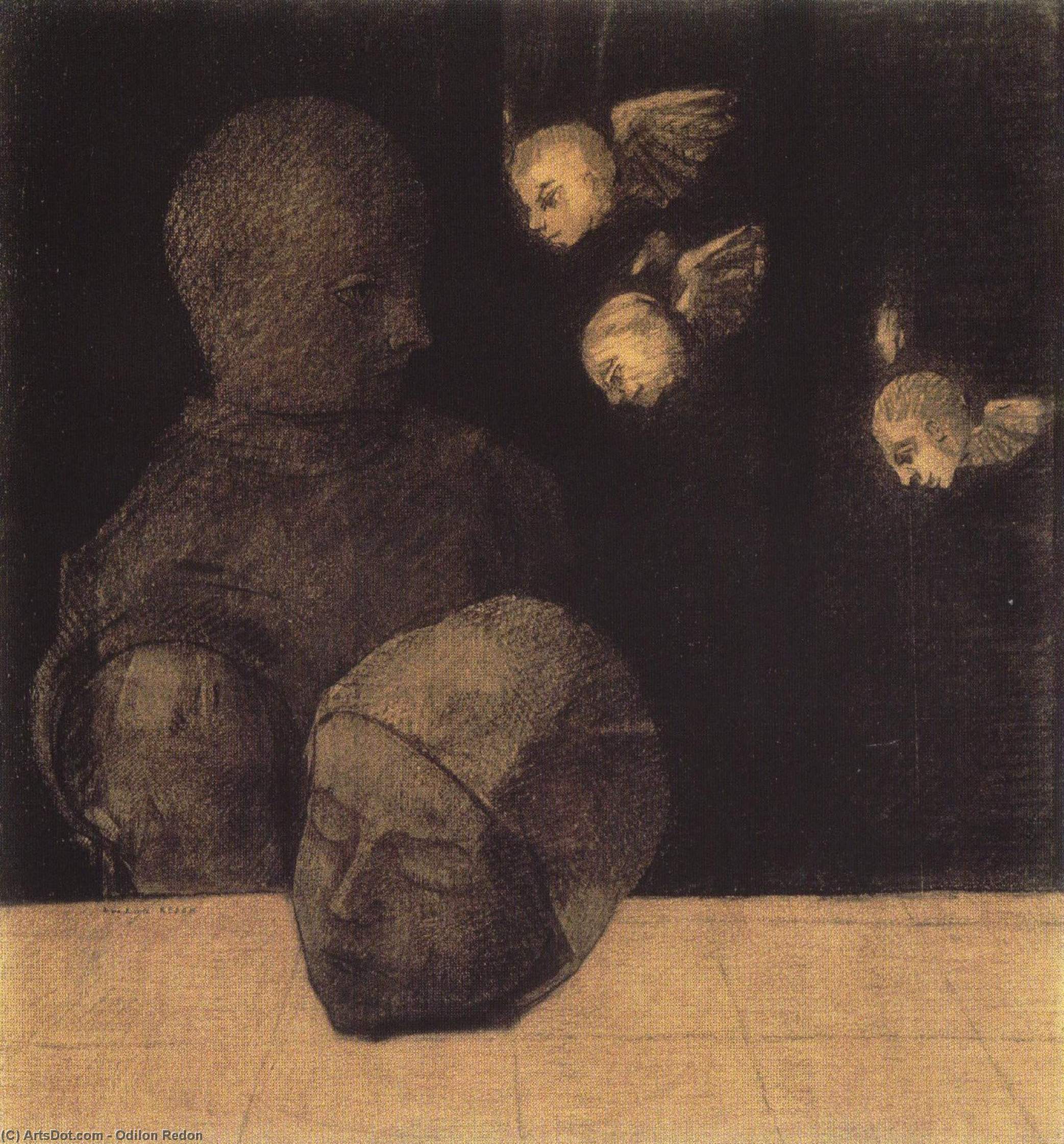 Wikioo.org - The Encyclopedia of Fine Arts - Painting, Artwork by Odilon Redon - Severed head