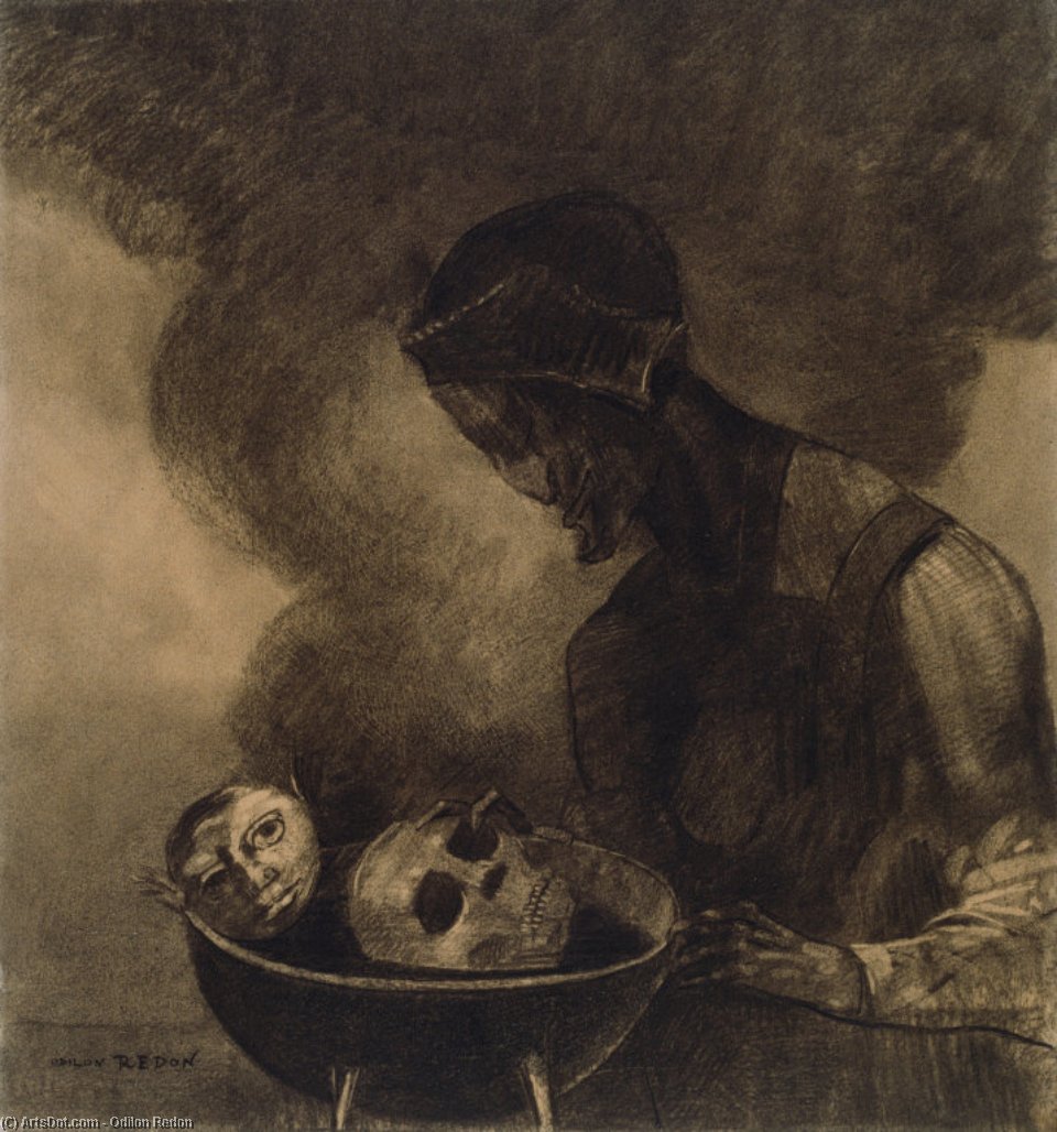 Wikioo.org - The Encyclopedia of Fine Arts - Painting, Artwork by Odilon Redon - Cauldron of the Sorceress