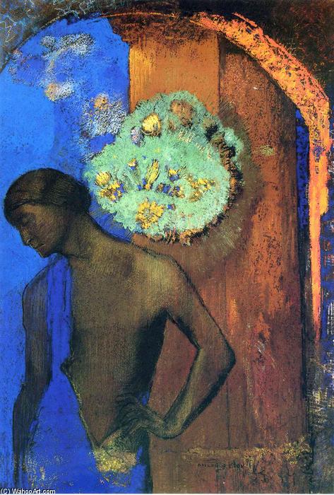 Wikioo.org - Bách khoa toàn thư về mỹ thuật - Vẽ tranh, Tác phẩm nghệ thuật Odilon Redon - Saint John (The blue tunic)