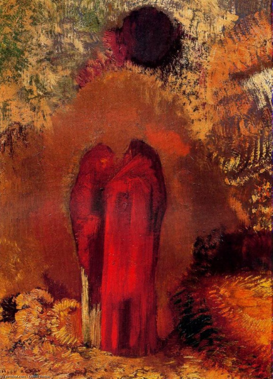 WikiOO.org - Енциклопедия за изящни изкуства - Живопис, Произведения на изкуството Odilon Redon - Silence