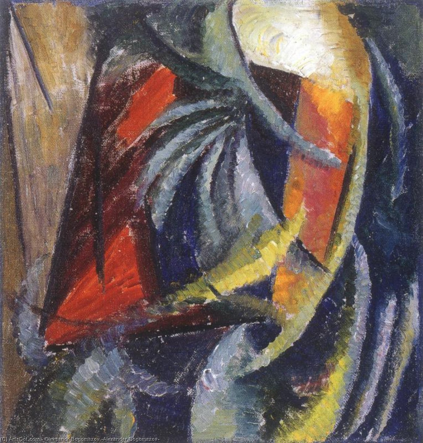 WikiOO.org - Encyclopedia of Fine Arts - Malba, Artwork Oleksandr Bogomazov (Alexander Bogomazov) - Abstract Composition