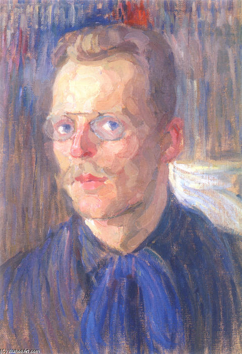 Wikoo.org - موسوعة الفنون الجميلة - اللوحة، العمل الفني Oleksandr Bogomazov (Alexander Bogomazov) - Self-portrait