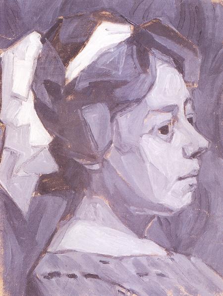 Wikioo.org - The Encyclopedia of Fine Arts - Painting, Artwork by Oleksandr Bogomazov (Alexander Bogomazov) - Portrait of wife
