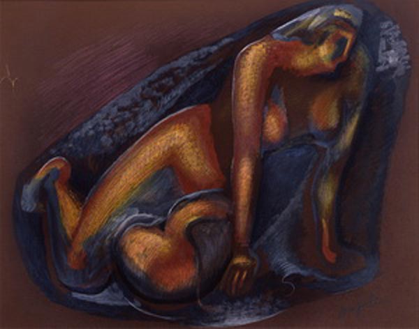 Wikioo.org – La Enciclopedia de las Bellas Artes - Pintura, Obras de arte de Alexander Porfiryevich Archipenko - desnuda