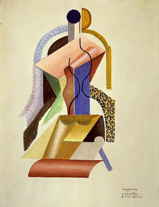 Wikioo.org - The Encyclopedia of Fine Arts - Painting, Artwork by Alexander Porfiryevich Archipenko - Composition 1920