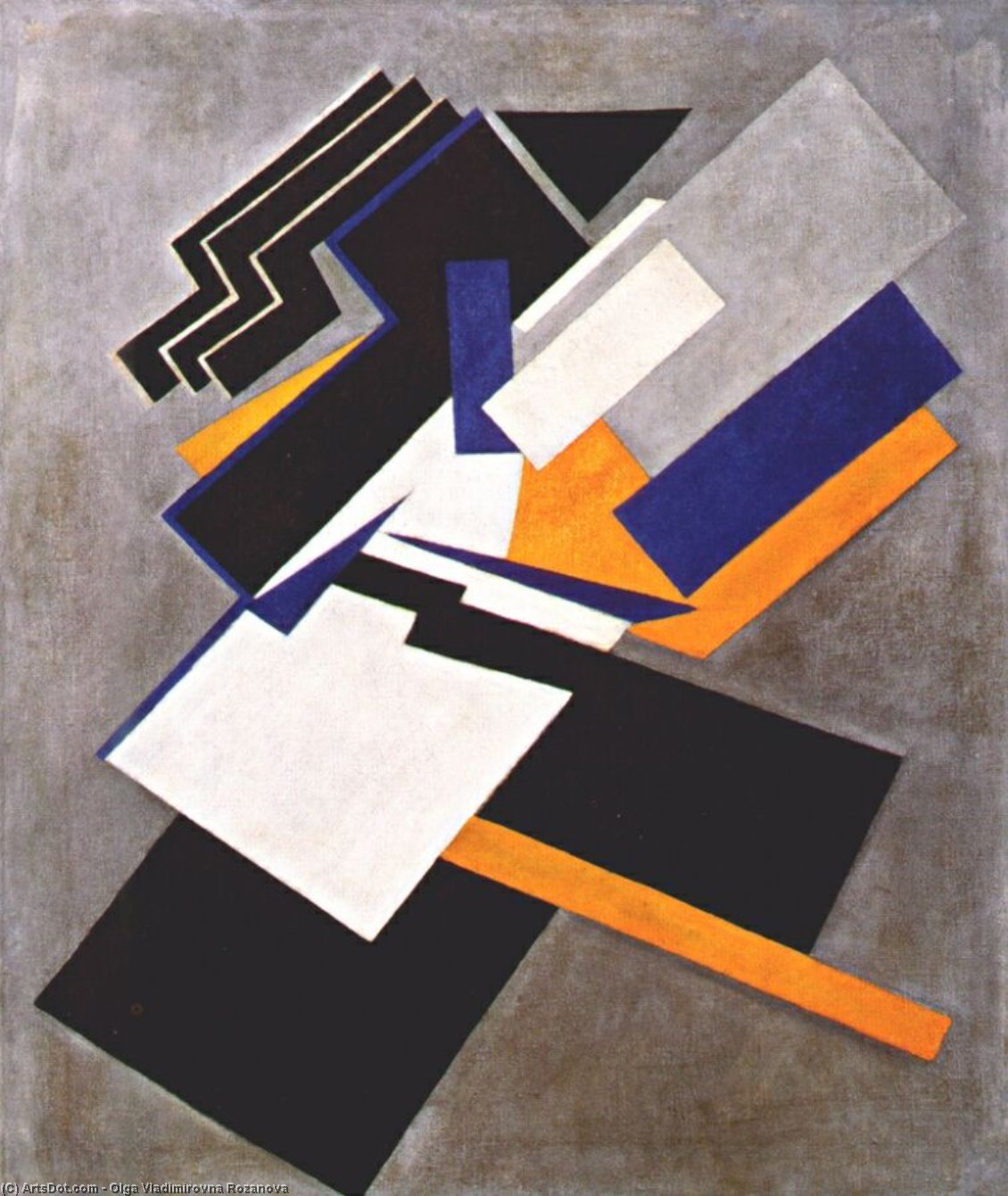 Wikioo.org - The Encyclopedia of Fine Arts - Painting, Artwork by Olga Vladimirovna Rozanova - Non-Objective Composition (Suprematism)