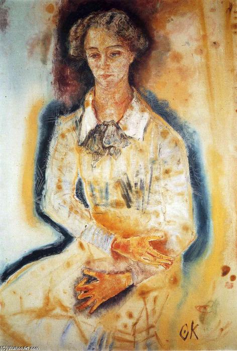 Wikioo.org - The Encyclopedia of Fine Arts - Painting, Artwork by Oskar Kokoschka - Portrait of Lotte Franzos