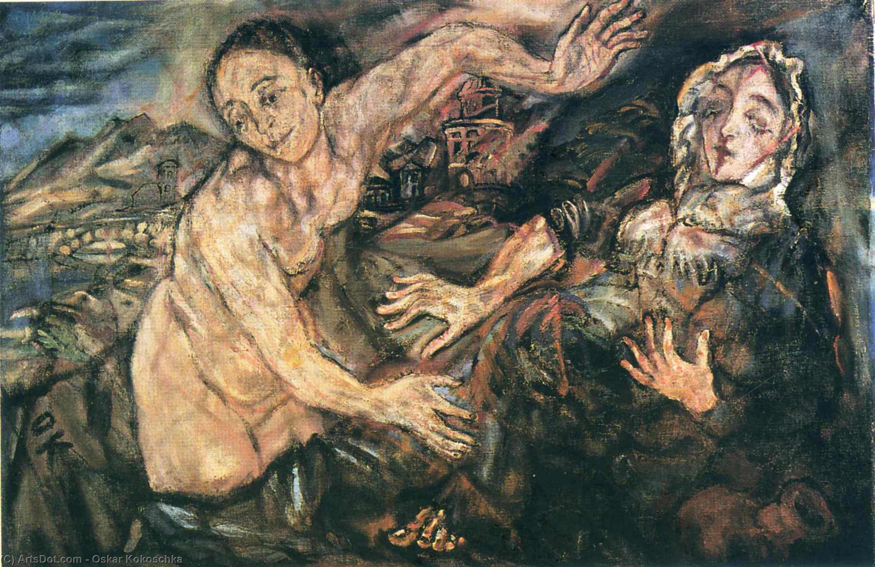 WikiOO.org - Encyclopedia of Fine Arts - Målning, konstverk Oskar Kokoschka - The Annunciation