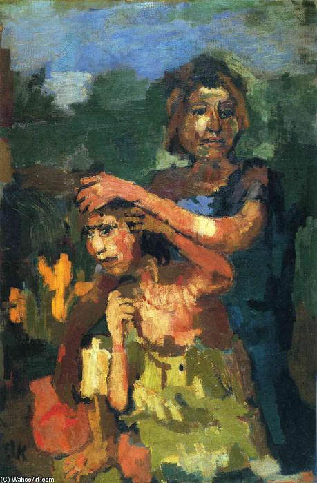 Wikioo.org - The Encyclopedia of Fine Arts - Painting, Artwork by Oskar Kokoschka - Two children