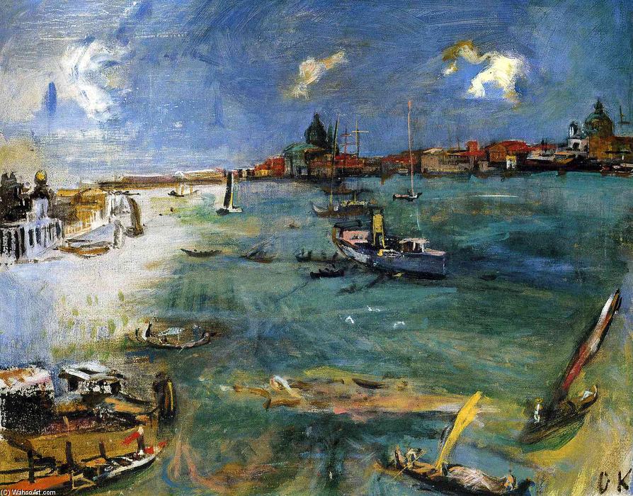 Wikioo.org - The Encyclopedia of Fine Arts - Painting, Artwork by Oskar Kokoschka - Venice - Boats on the Dogana