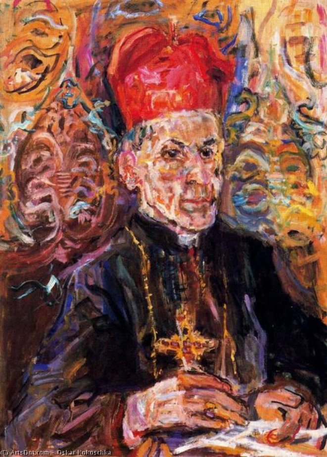 Wikioo.org - The Encyclopedia of Fine Arts - Painting, Artwork by Oskar Kokoschka - Cardinal della Costa