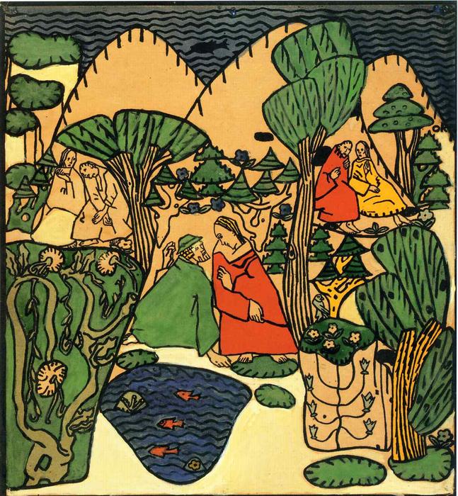 WikiOO.org - Enciklopedija dailės - Tapyba, meno kuriniai Oskar Kokoschka - Couples in Conversation