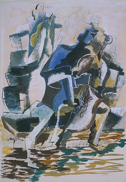 Wikioo.org - The Encyclopedia of Fine Arts - Painting, Artwork by Ossip Zadkine - Musicians
