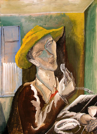 WikiOO.org - Encyclopedia of Fine Arts - Malba, Artwork Ossip Zadkine - Man with the Yellow Hat