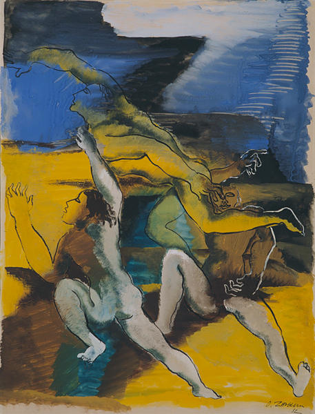 Wikioo.org - The Encyclopedia of Fine Arts - Painting, Artwork by Ossip Zadkine - Three personages