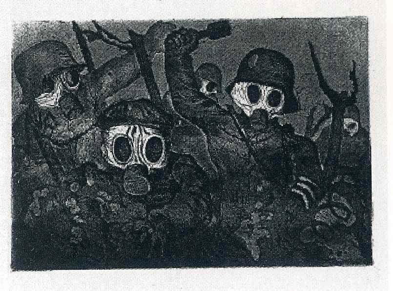 WikiOO.org - Encyclopedia of Fine Arts - Maľba, Artwork Otto Dix - Stormtroops Advancing Under Gas