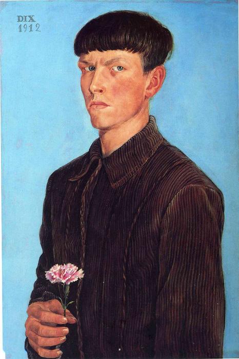 Wikoo.org - موسوعة الفنون الجميلة - اللوحة، العمل الفني Otto Dix - Self-Portrait
