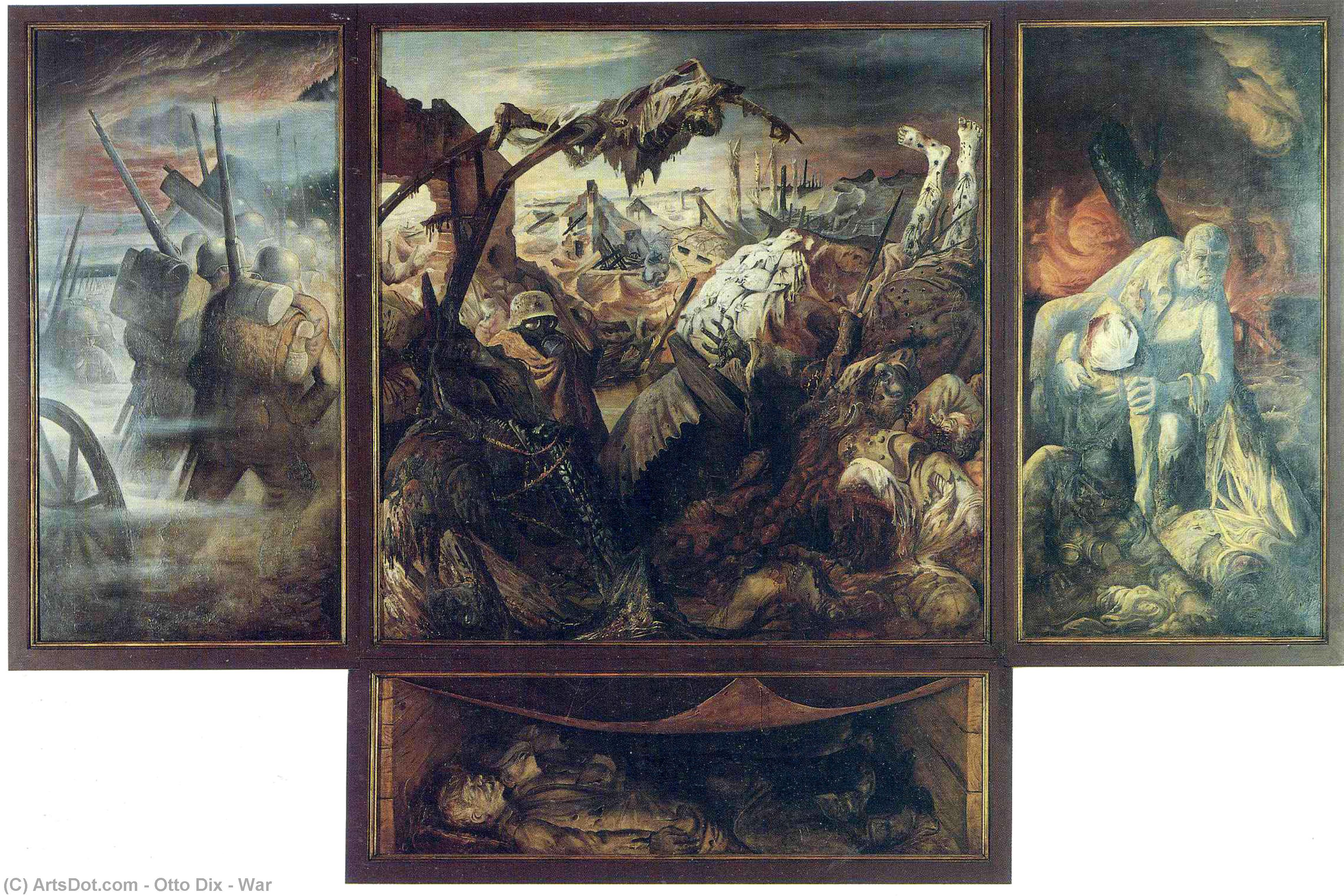 WikiOO.org - Encyclopedia of Fine Arts - Maleri, Artwork Otto Dix - War