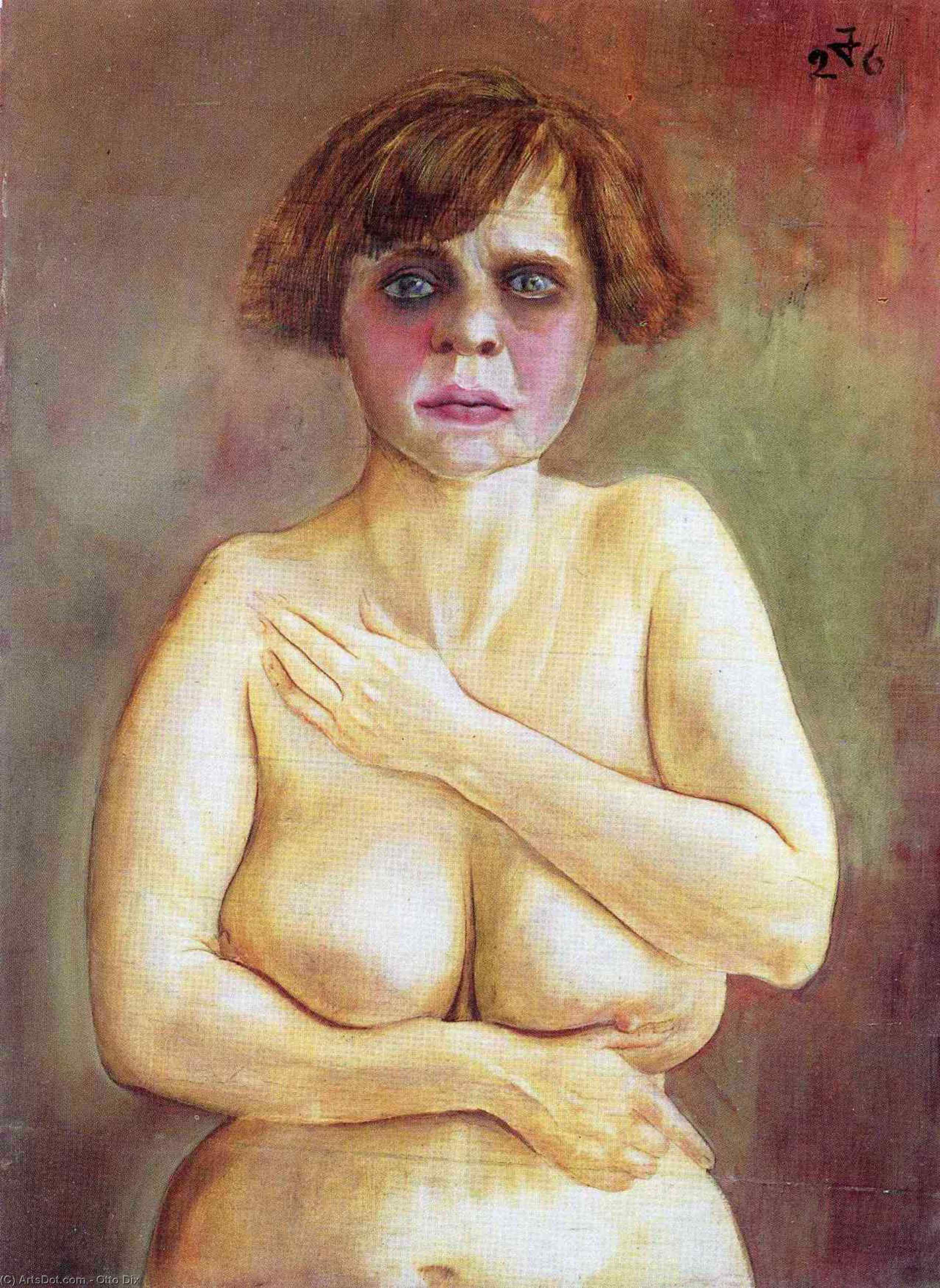 Wikioo.org – La Enciclopedia de las Bellas Artes - Pintura, Obras de arte de Otto Dix - Half-Nude