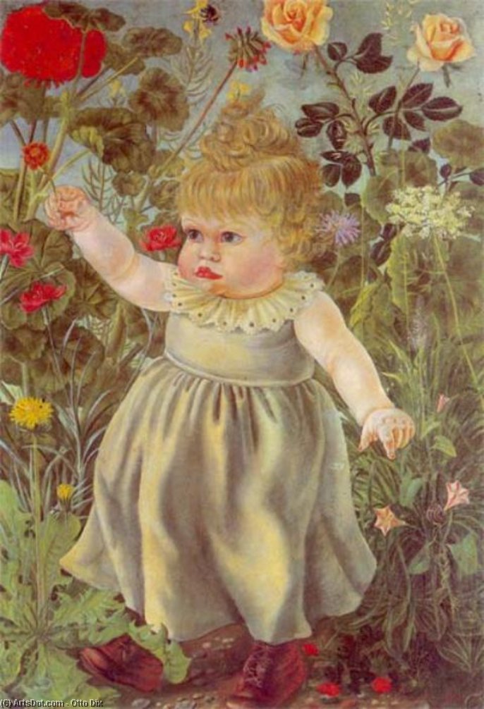Wikioo.org - The Encyclopedia of Fine Arts - Painting, Artwork by Otto Dix - Nelly with Toy