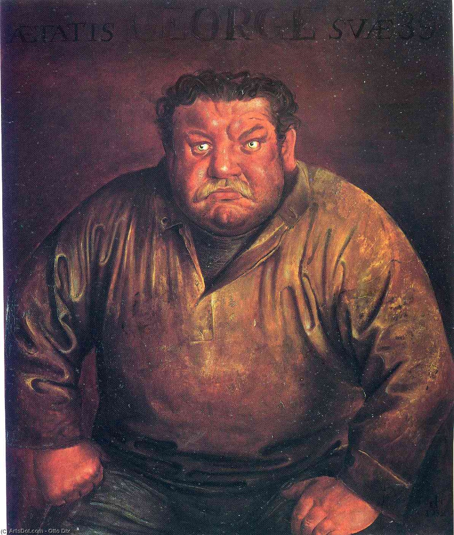 WikiOO.org - Encyclopedia of Fine Arts - Schilderen, Artwork Otto Dix - Portrait of Heinrich George