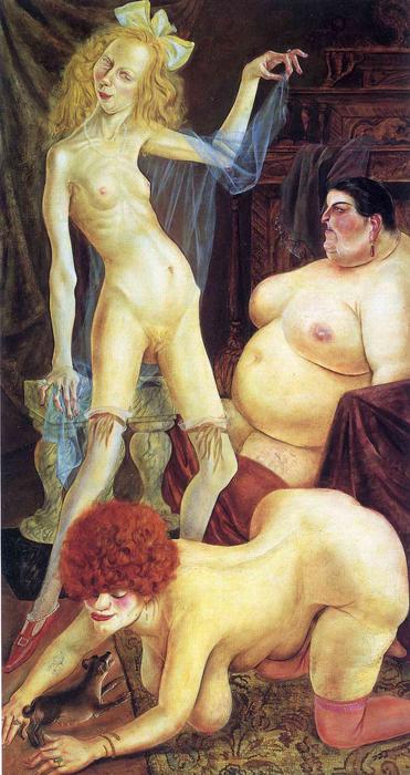 Wikioo.org - Encyklopedia Sztuk Pięknych - Malarstwo, Grafika Otto Dix - Three Wenches