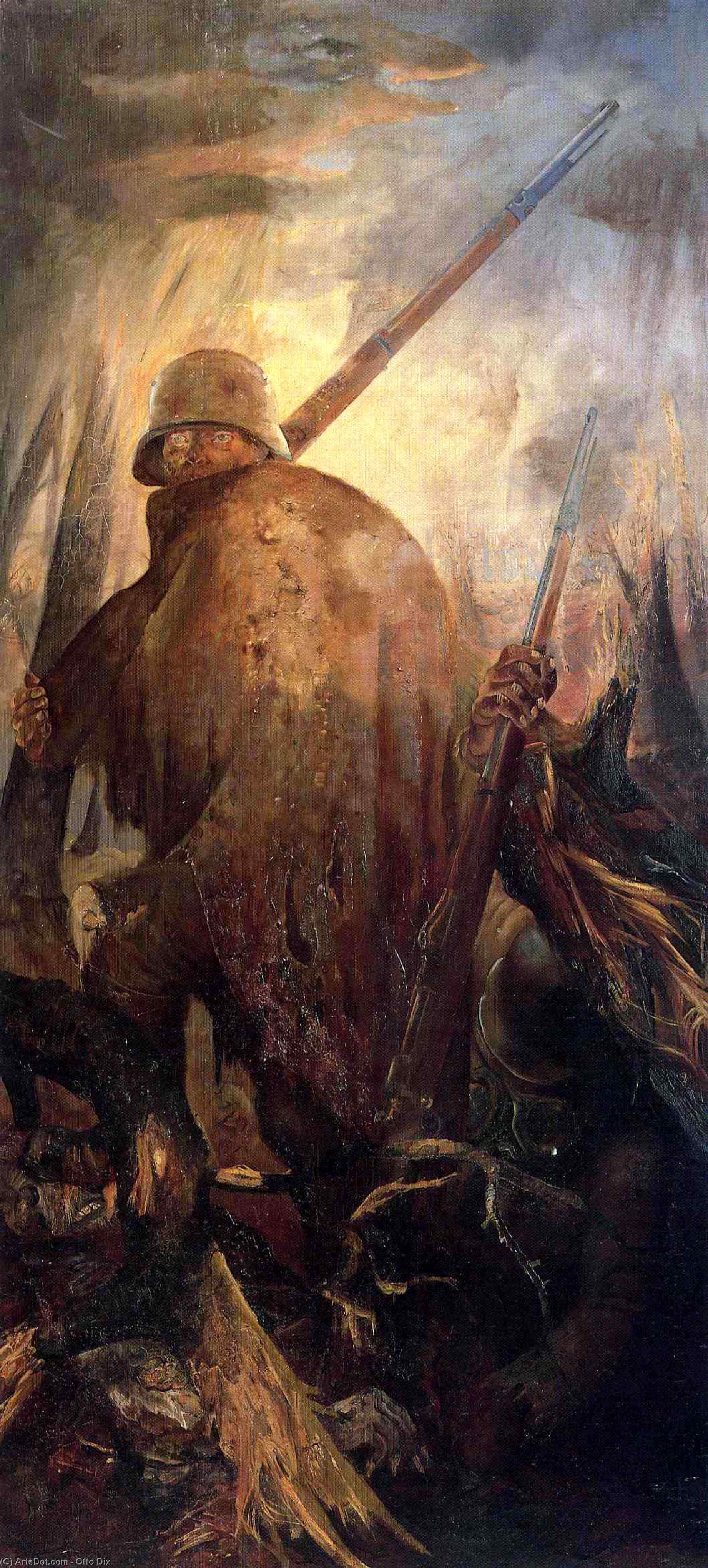 WikiOO.org - Enciclopédia das Belas Artes - Pintura, Arte por Otto Dix - Trench Warfare