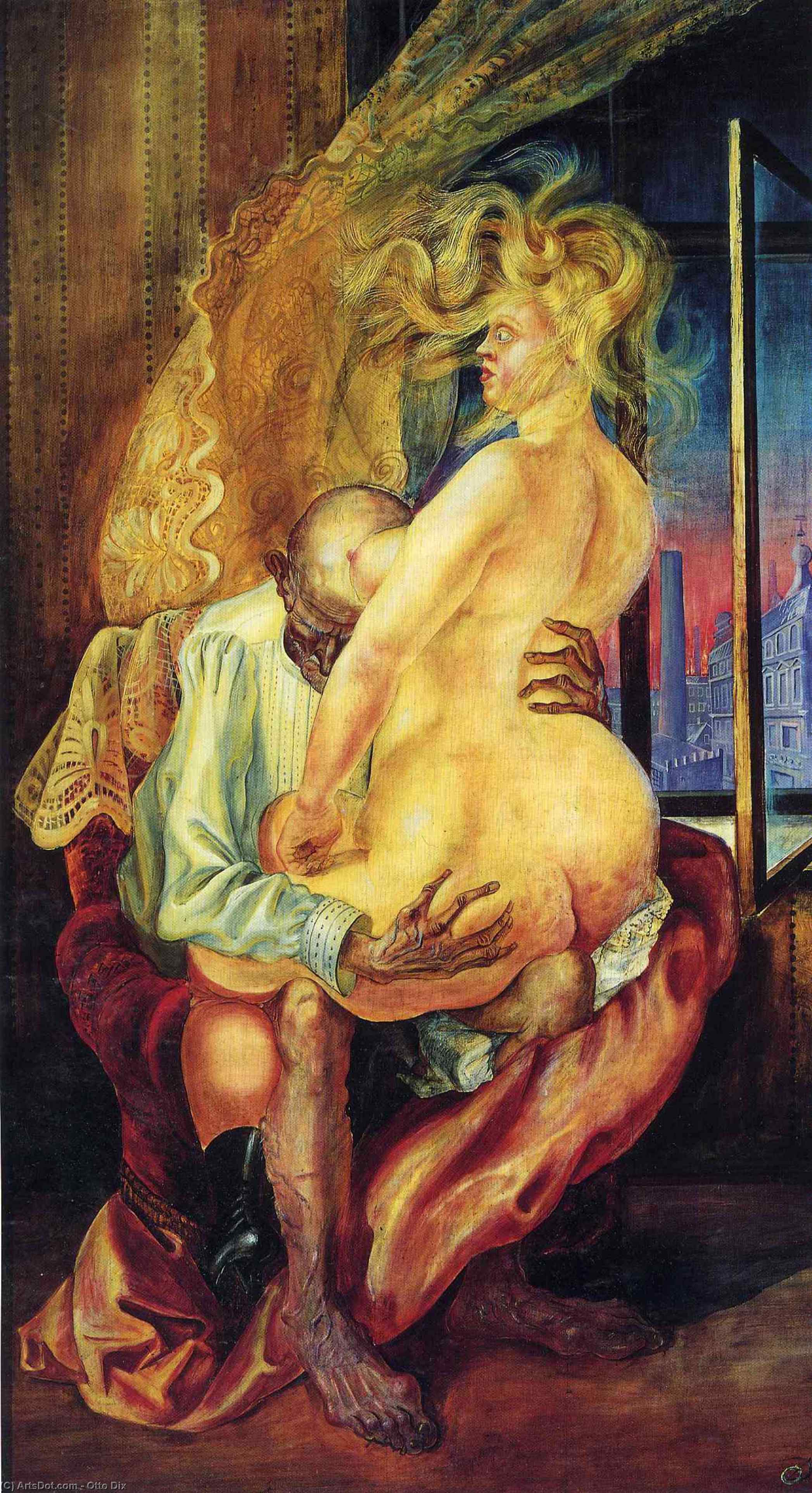 WikiOO.org - Енциклопедия за изящни изкуства - Живопис, Произведения на изкуството Otto Dix - Uneven couple