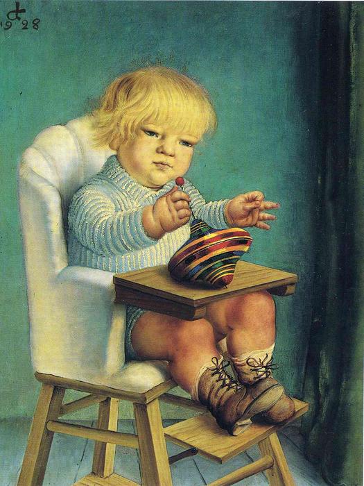 Wikioo.org - The Encyclopedia of Fine Arts - Painting, Artwork by Otto Dix - Ursus With Spintop
