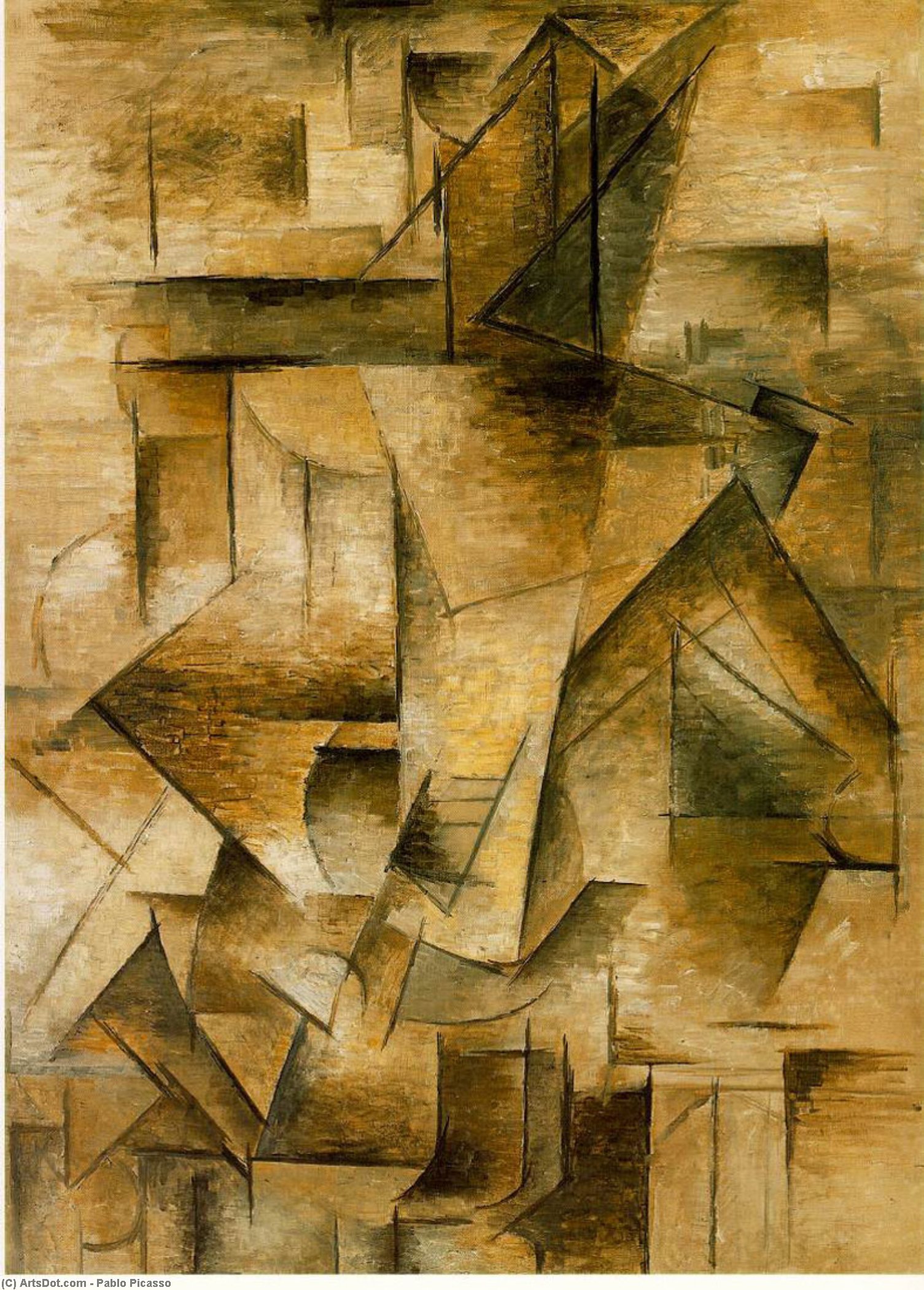 WikiOO.org - Encyclopedia of Fine Arts - Maľba, Artwork Pablo Picasso - Guitar player