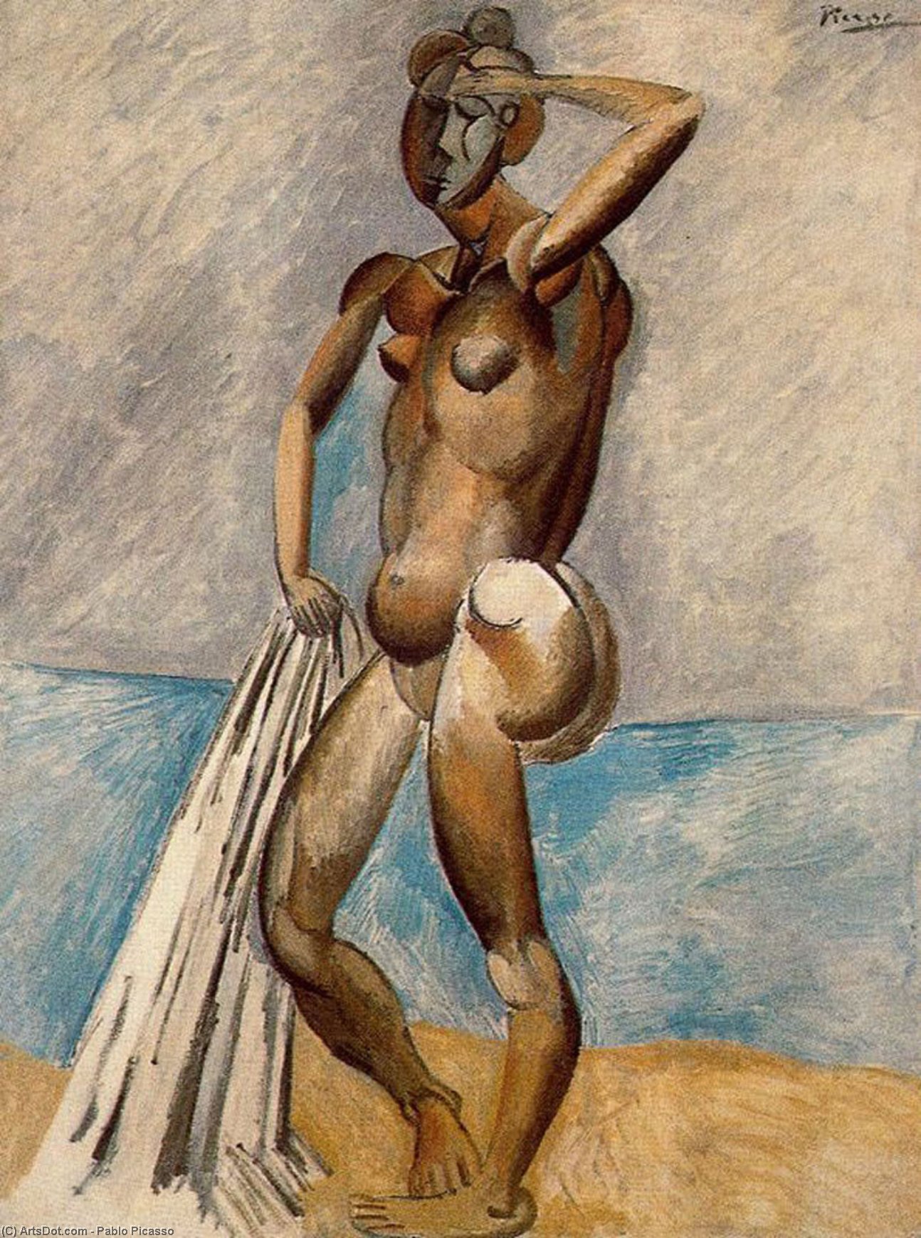 WikiOO.org - Encyclopedia of Fine Arts - Malba, Artwork Pablo Picasso - Bather
