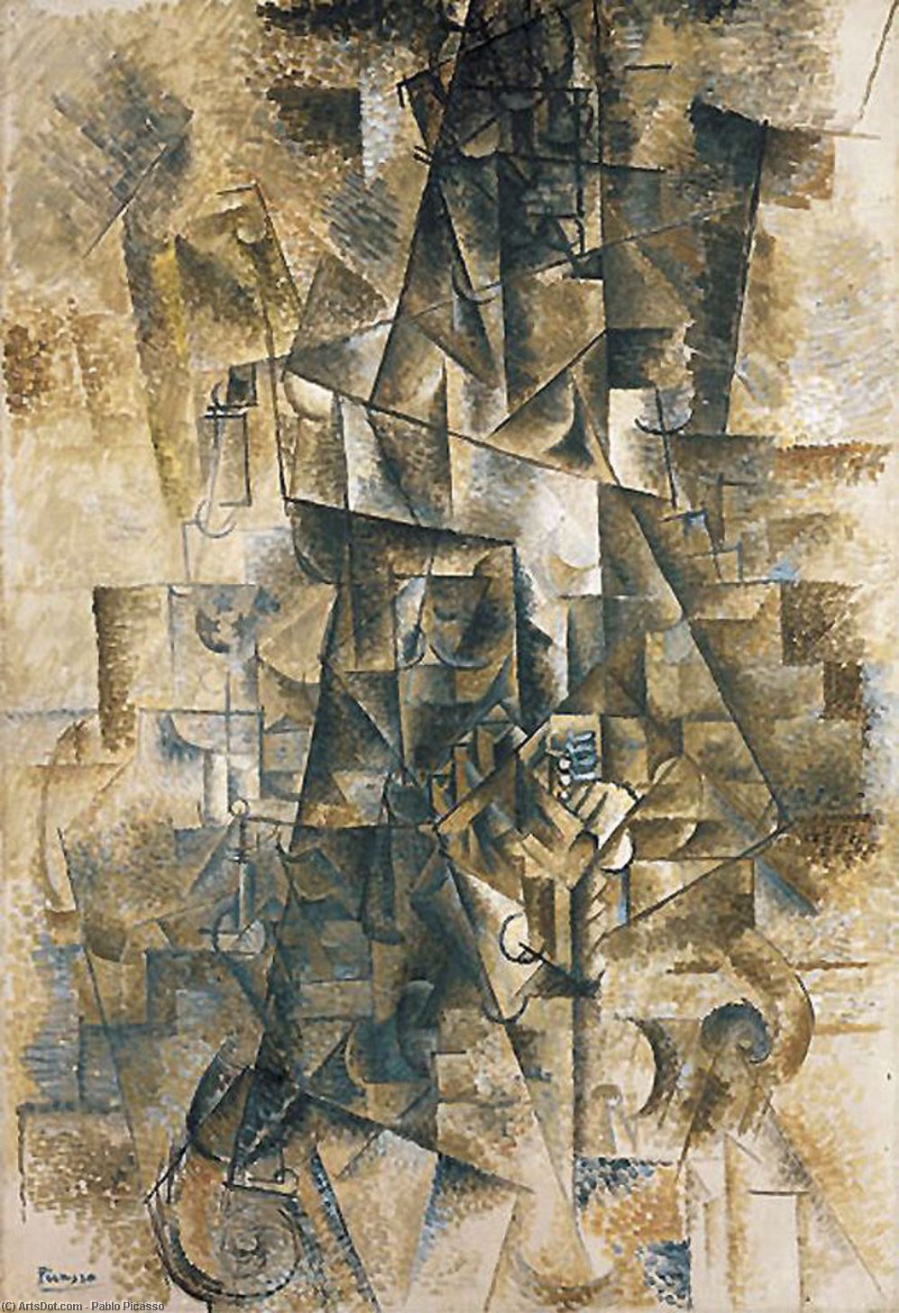 Wikioo.org - The Encyclopedia of Fine Arts - Painting, Artwork by Pablo Picasso - The Piano Accordionist