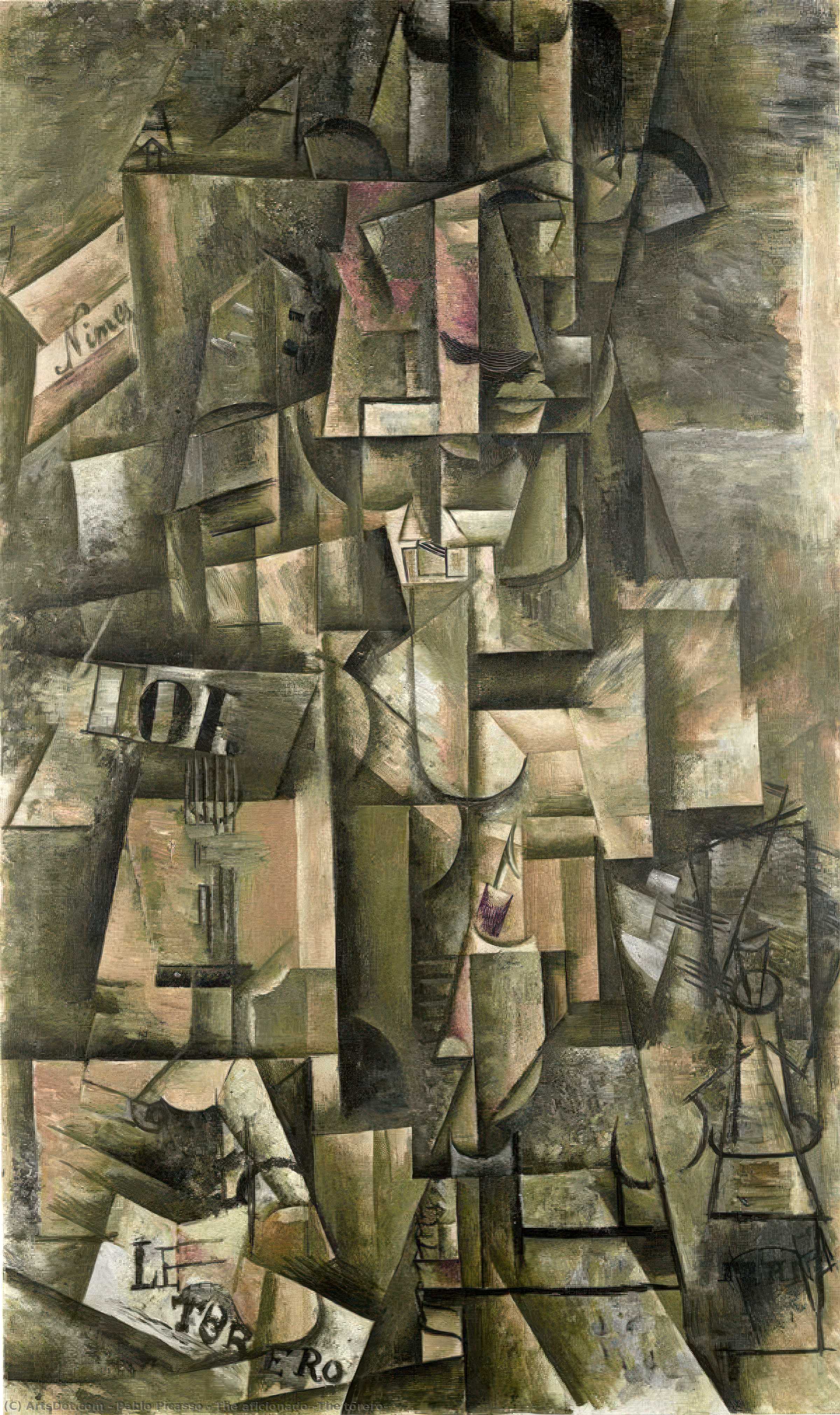 WikiOO.org - Enciklopedija dailės - Tapyba, meno kuriniai Pablo Picasso - The aficionado (The torero)