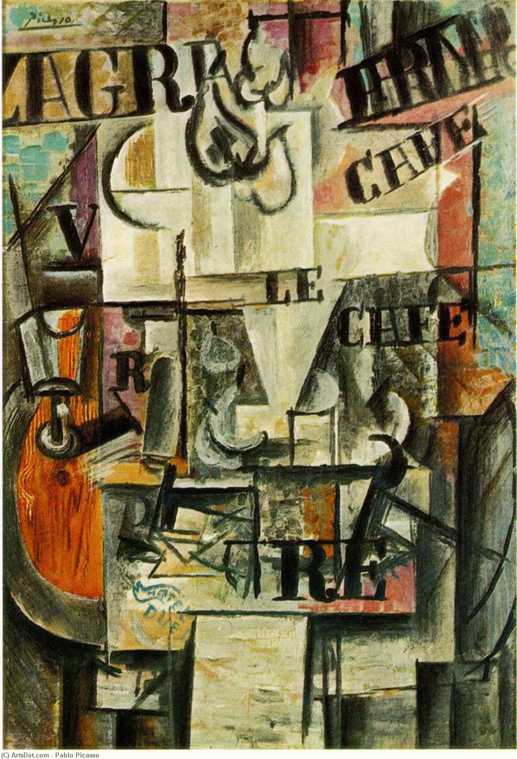 Wikioo.org - The Encyclopedia of Fine Arts - Painting, Artwork by Pablo Picasso - Fruit dish