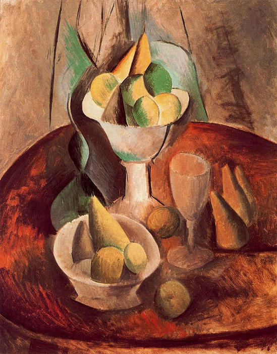 Wikioo.org - The Encyclopedia of Fine Arts - Painting, Artwork by Pablo Picasso - Fruit in a Vase
