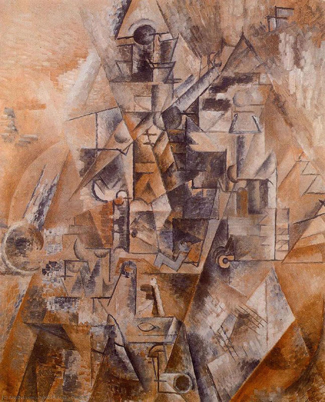 WikiOO.org - Encyclopedia of Fine Arts - Maľba, Artwork Pablo Picasso - Clarinet