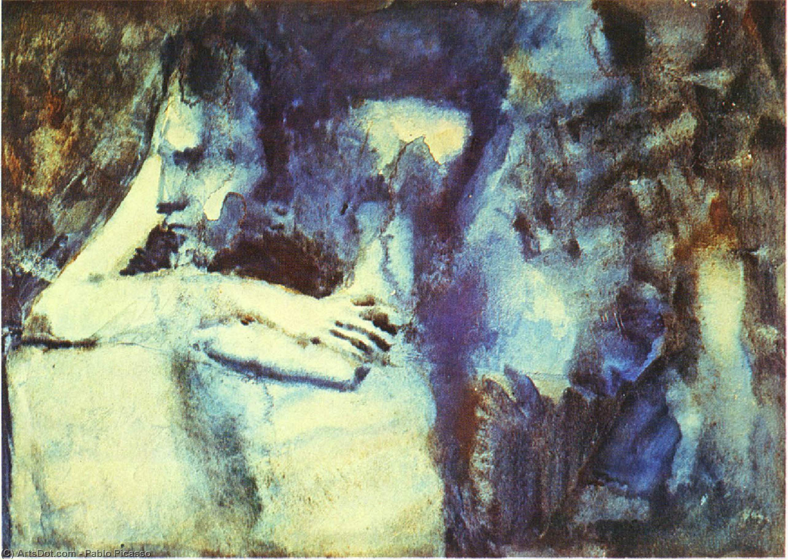 WikiOO.org - Encyclopedia of Fine Arts - Målning, konstverk Pablo Picasso - Woman leaning ahead