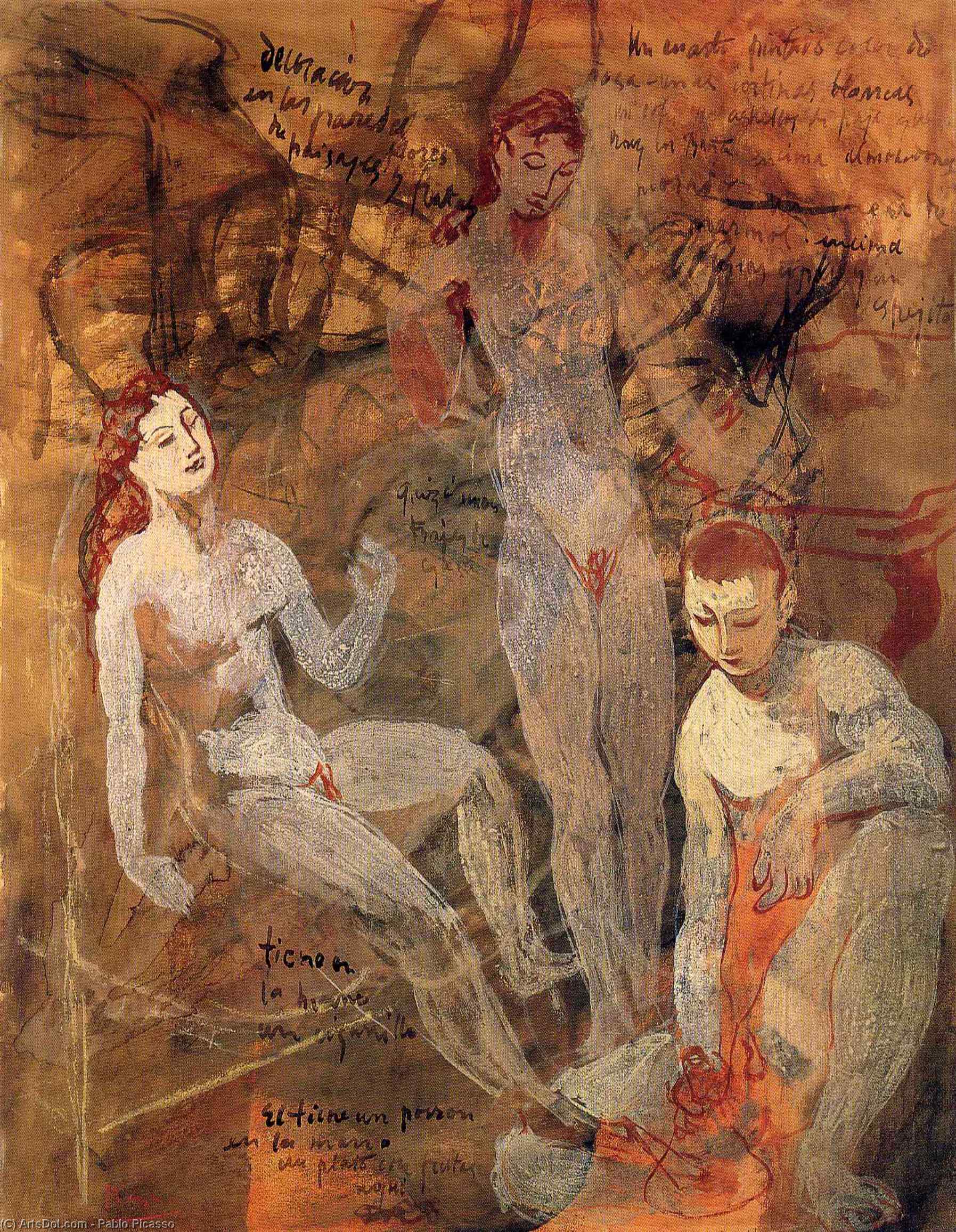 WikiOO.org - Enciklopedija likovnih umjetnosti - Slikarstvo, umjetnička djela Pablo Picasso - Three nudes