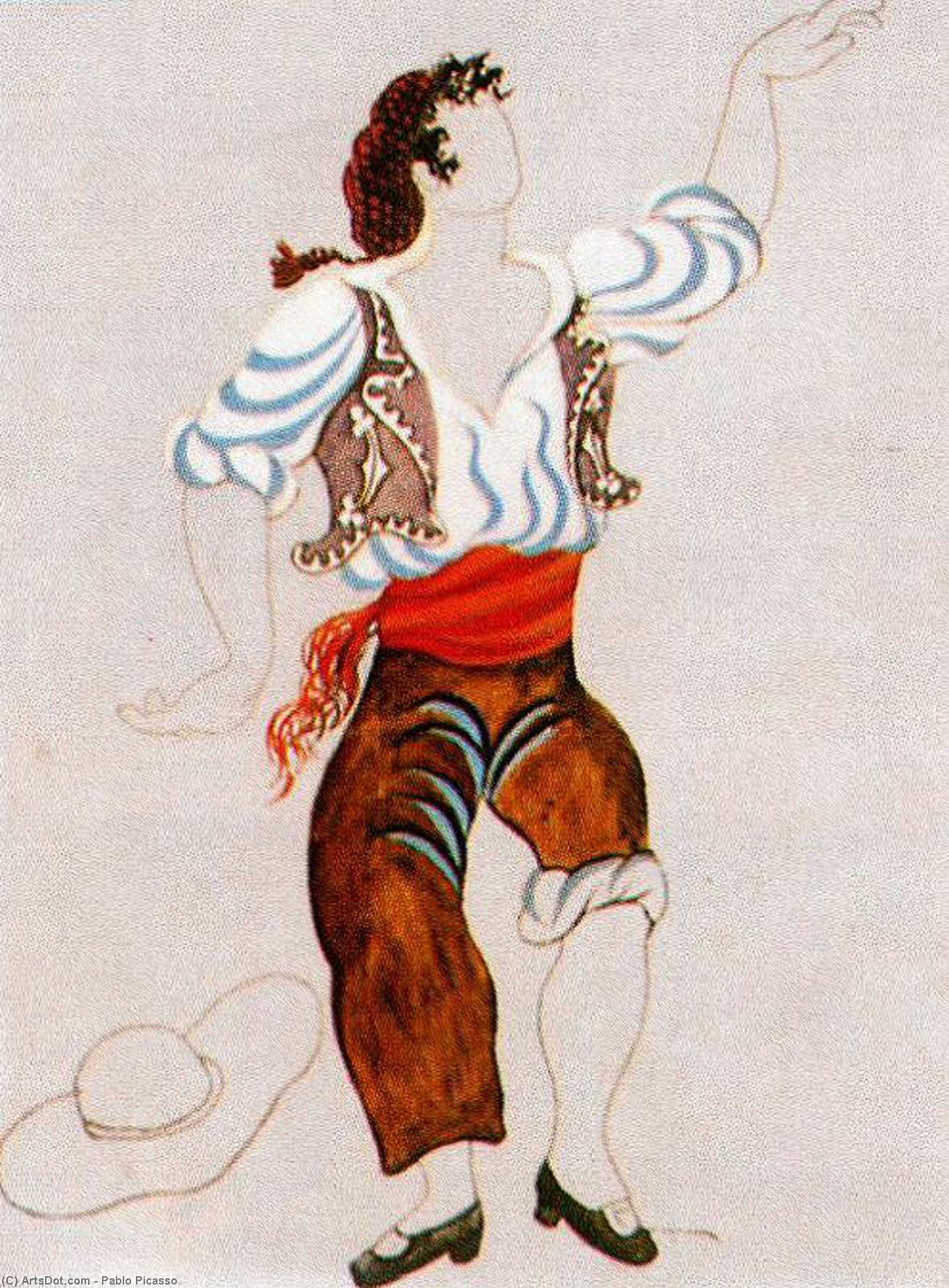 WikiOO.org - Энциклопедия изобразительного искусства - Живопись, Картины  Pablo Picasso - 'Costume дизайн для балетом ''Tricorne'''