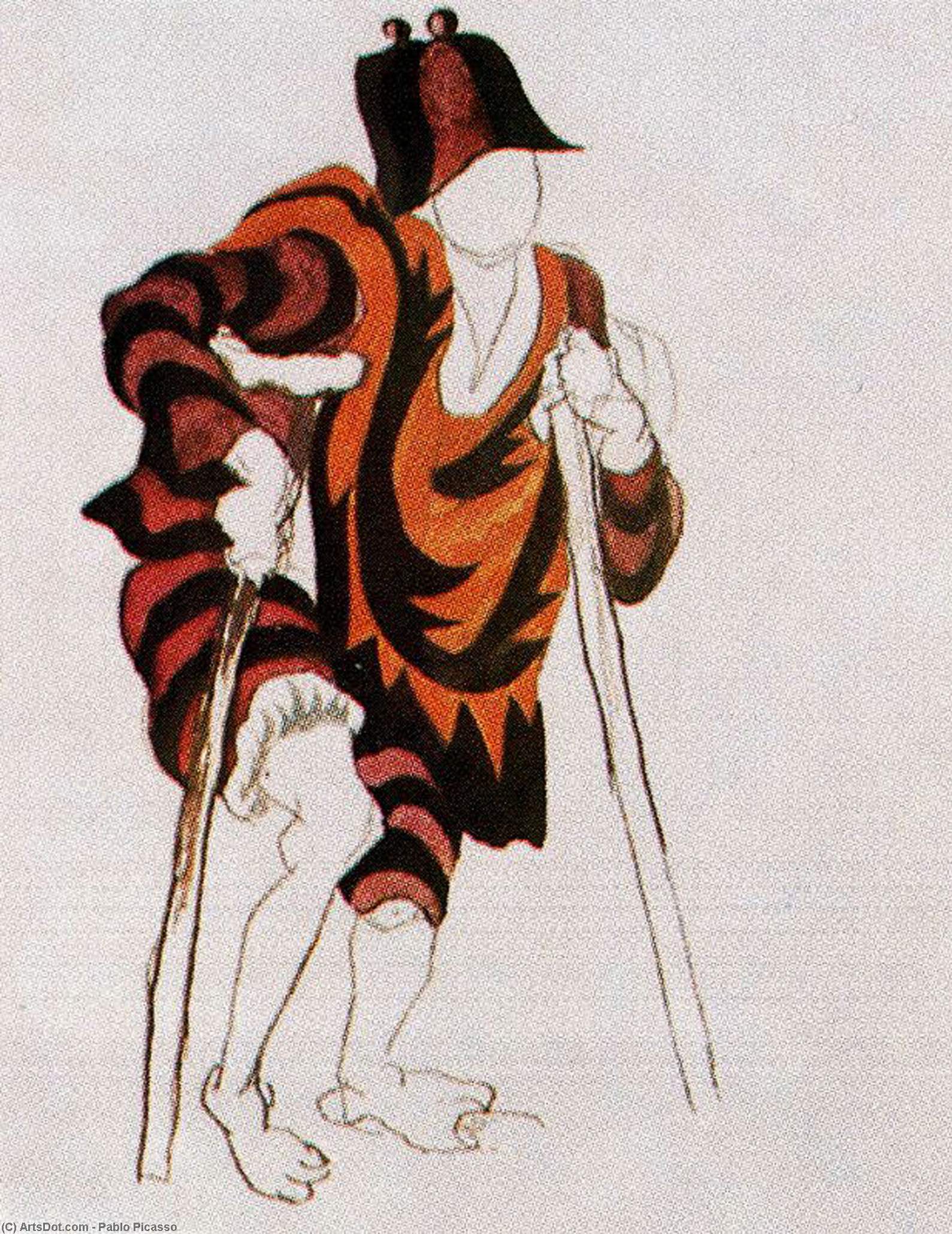 WikiOO.org - Encyclopedia of Fine Arts - Festés, Grafika Pablo Picasso - 'Costume design for ballet ''Tricorne'''