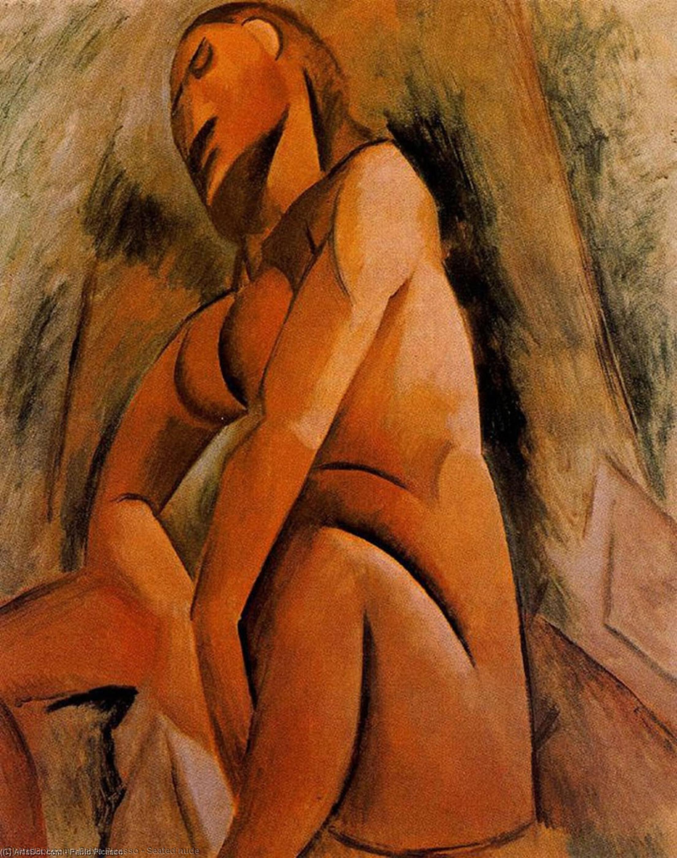 Wikioo.org – L'Enciclopedia delle Belle Arti - Pittura, Opere di Pablo Picasso - nudo seduto