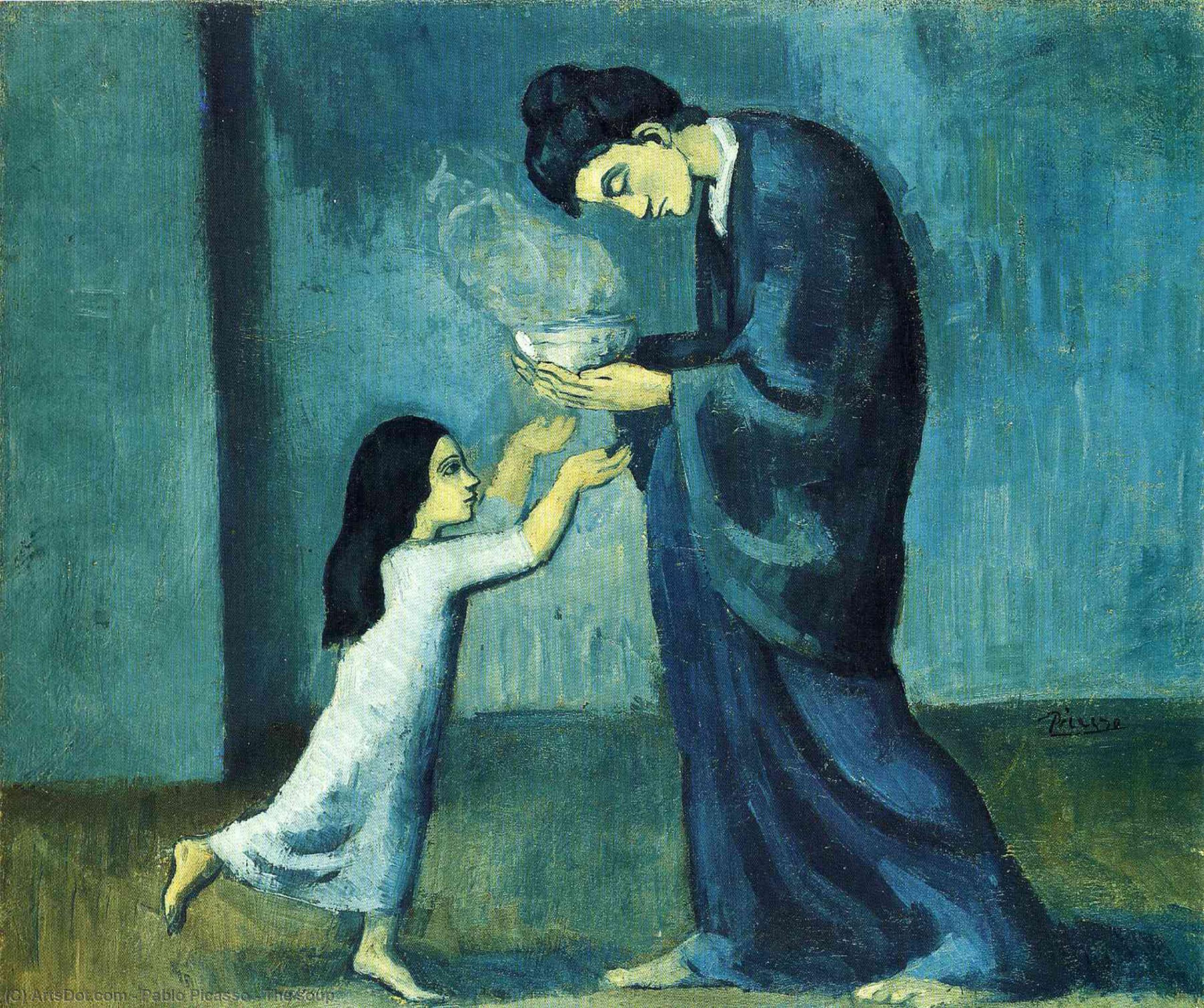 WikiOO.org - Enciklopedija dailės - Tapyba, meno kuriniai Pablo Picasso - The soup