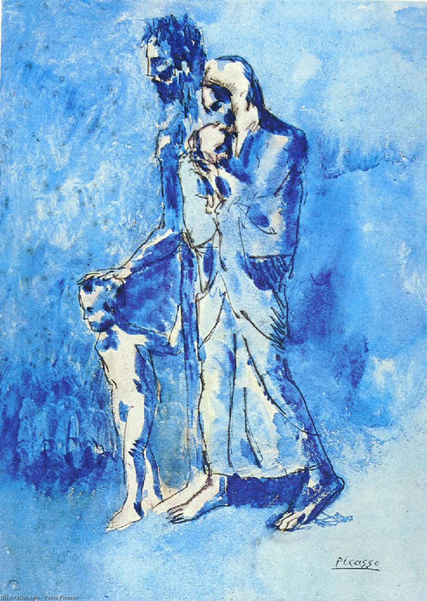 Wikioo.org - The Encyclopedia of Fine Arts - Painting, Artwork by Pablo Picasso - The family of blind man