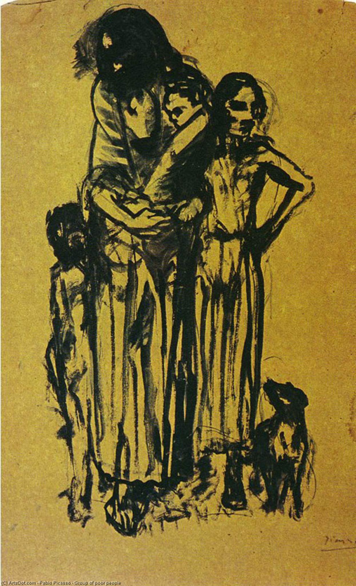 Wikioo.org – L'Encyclopédie des Beaux Arts - Peinture, Oeuvre de Pablo Picasso - groupe d pauvres  personnes