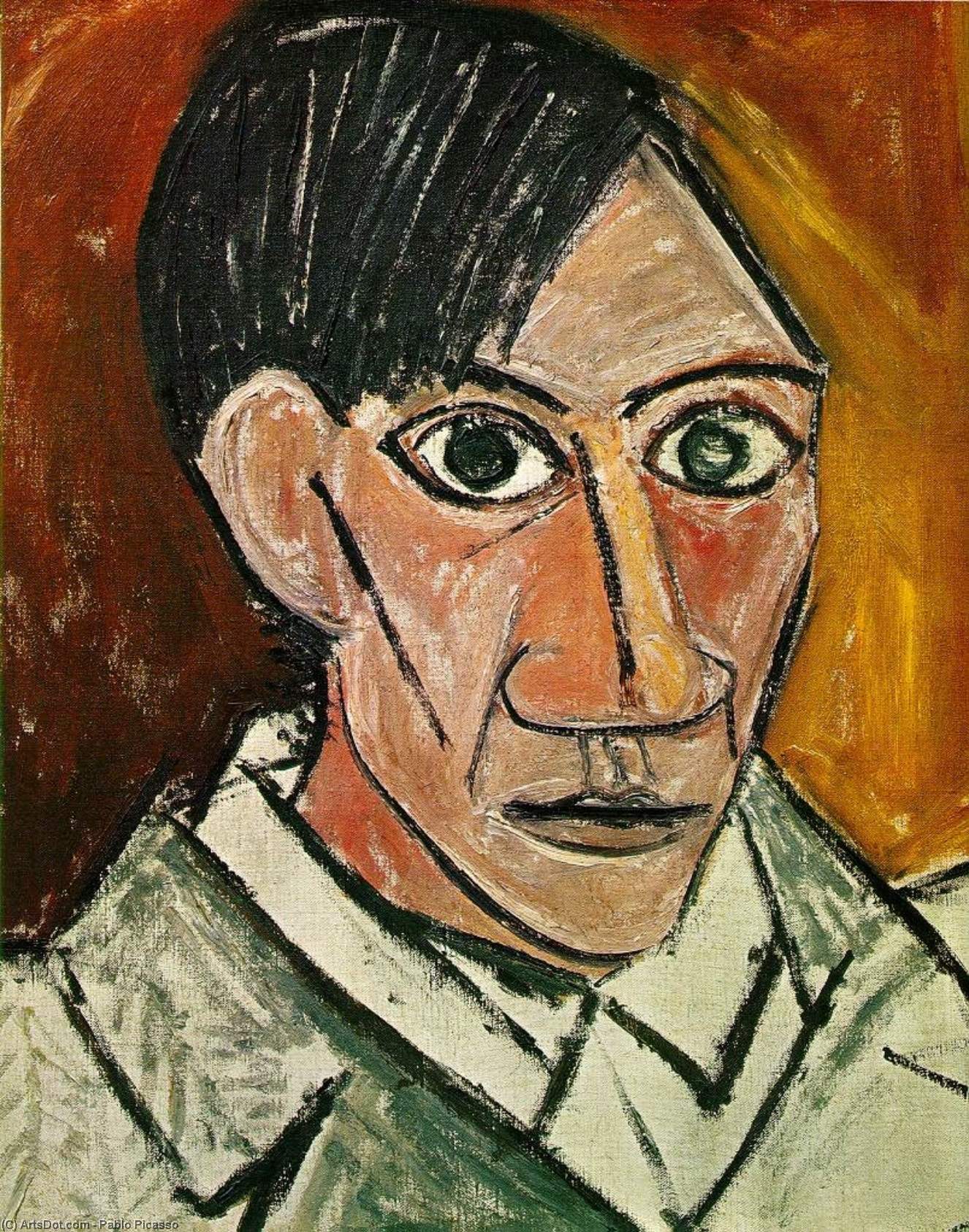 WikiOO.org – 美術百科全書 - 繪畫，作品 Pablo Picasso - 自画像（）