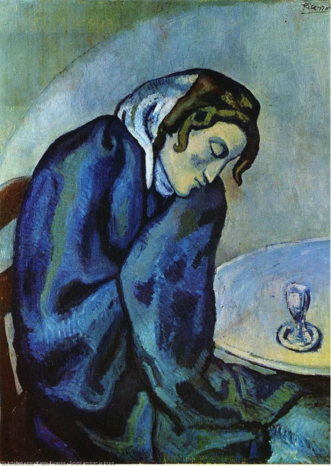 WikiOO.org - Encyclopedia of Fine Arts - Malba, Artwork Pablo Picasso - Drunk woman is tired