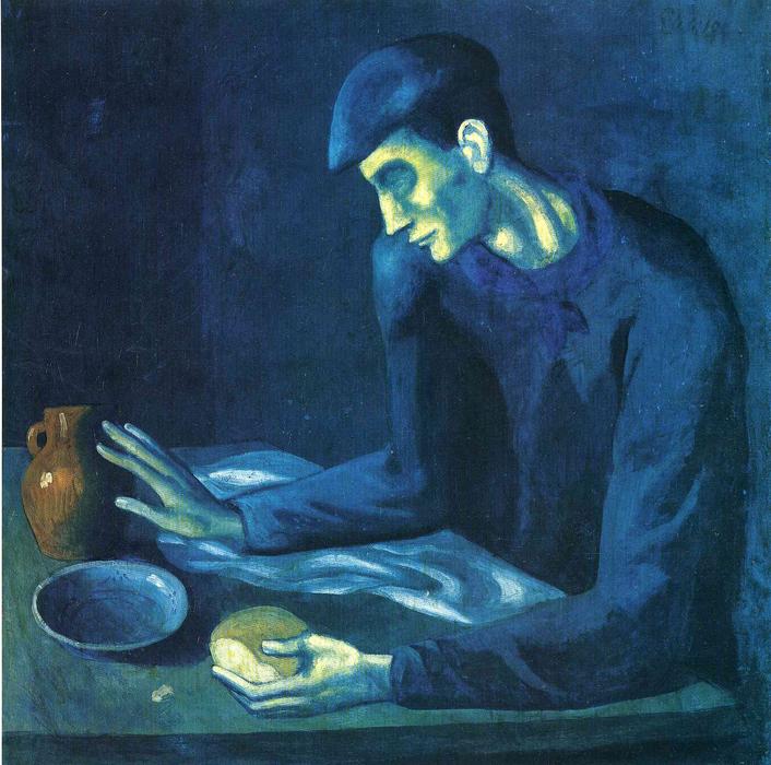 Wikioo.org - The Encyclopedia of Fine Arts - Painting, Artwork by Pablo Picasso - Breakfast of a Blind Man