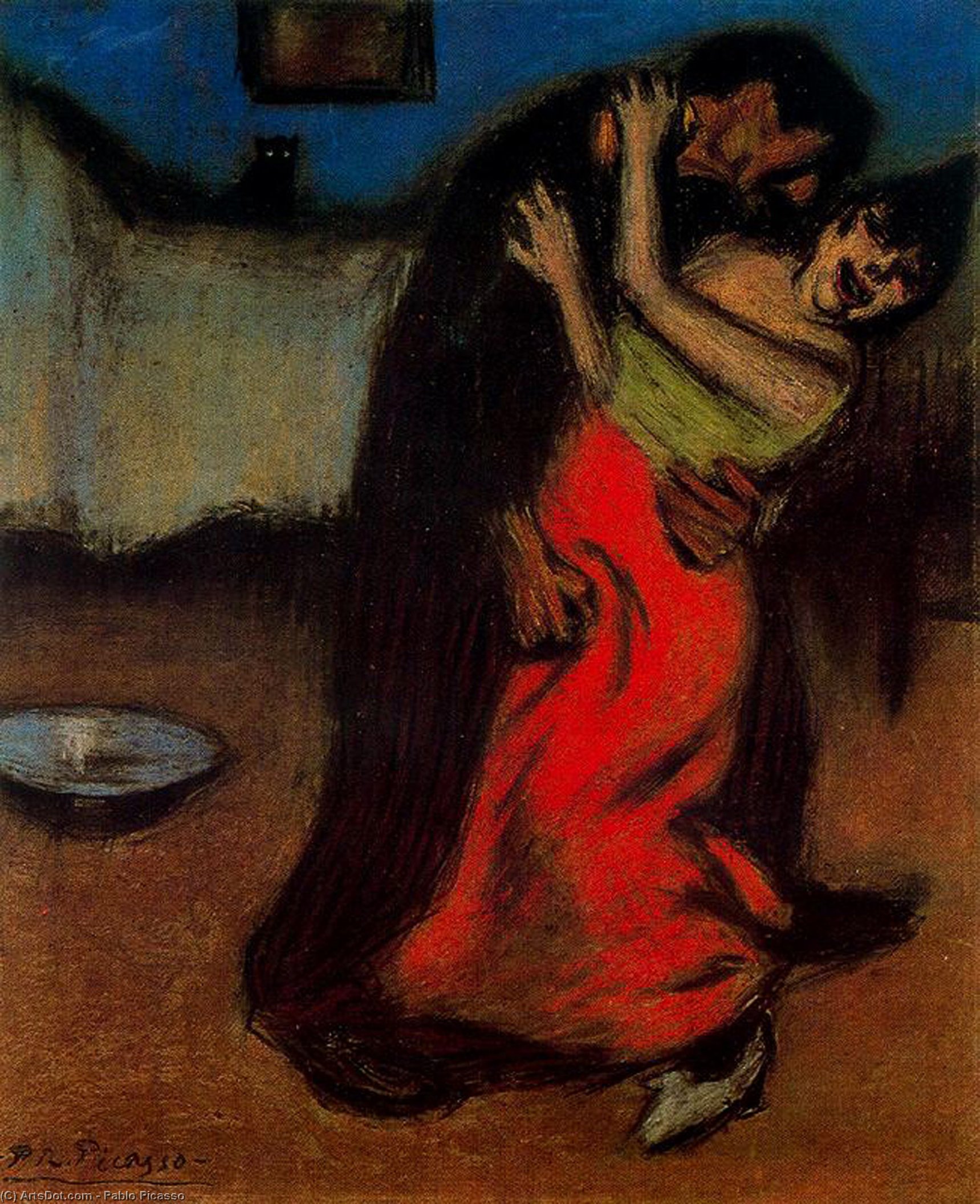 WikiOO.org - Encyclopedia of Fine Arts - Festés, Grafika Pablo Picasso - The brutal embrace